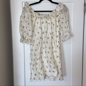 Reformation tie babydoll floral dress small